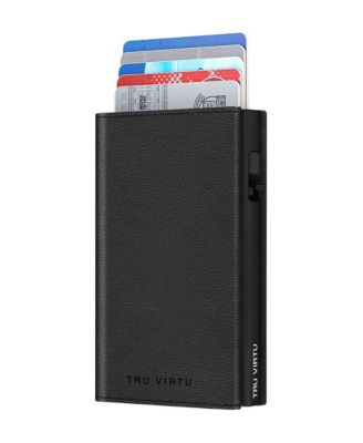 Click and Slide RFID Blocking Leather Wallet