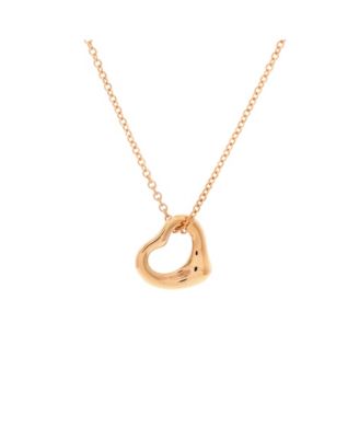 Pre-Owned Tiffany and Co Elsa Peretti Open Heart Pendant Necklace