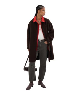 Women's Suri Pure Wool Double-Faced Car-Coat