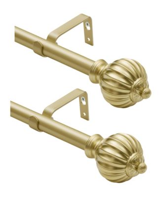 D4 3/4-Inch Adjustable Decorative Curtain Rod, 48-86 Inches, 2-Pack