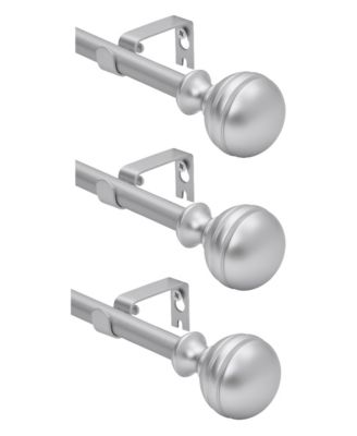 D14 5/8-Inch Adjustable Decorative Curtain Rod, 28-48 Inches, 3-Pack