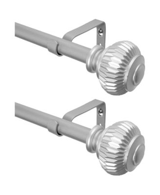 D11 3/4-Inch Adjustable Decorative Curtain Rod, 28-48 Inches, 2-Pack