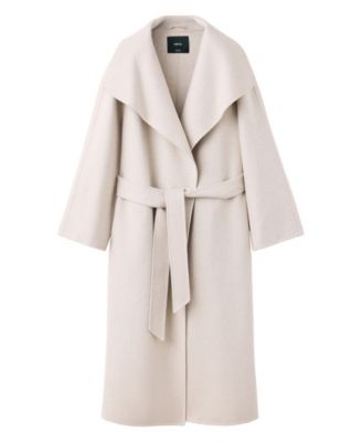 Women's Plus Size Long Belted Coat