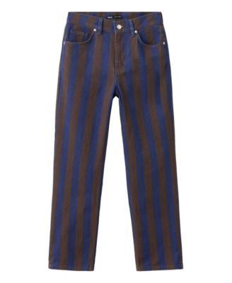 Women's Cassie Striped Straight-Leg Jeans