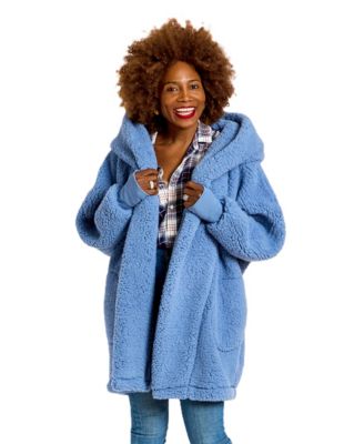 Women's Sherpa Hooded Teddy Lounger Jacket