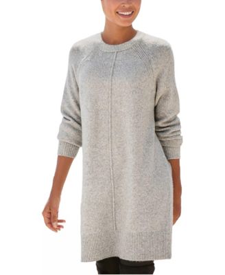 Women's Tunic-Length Raglan-Sleeve Oversized Crewneck Sweater