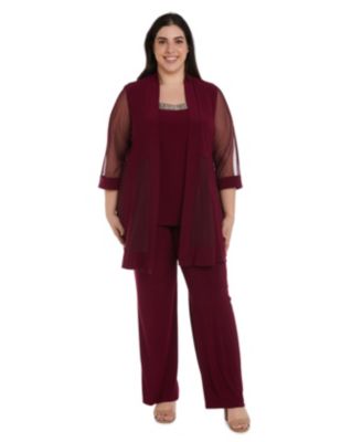 Plus Size Embellished Layered-Look Pantsuit