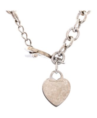 Pre-Owned Tiffany and Co Heart Tag Toggle Chain Necklace
