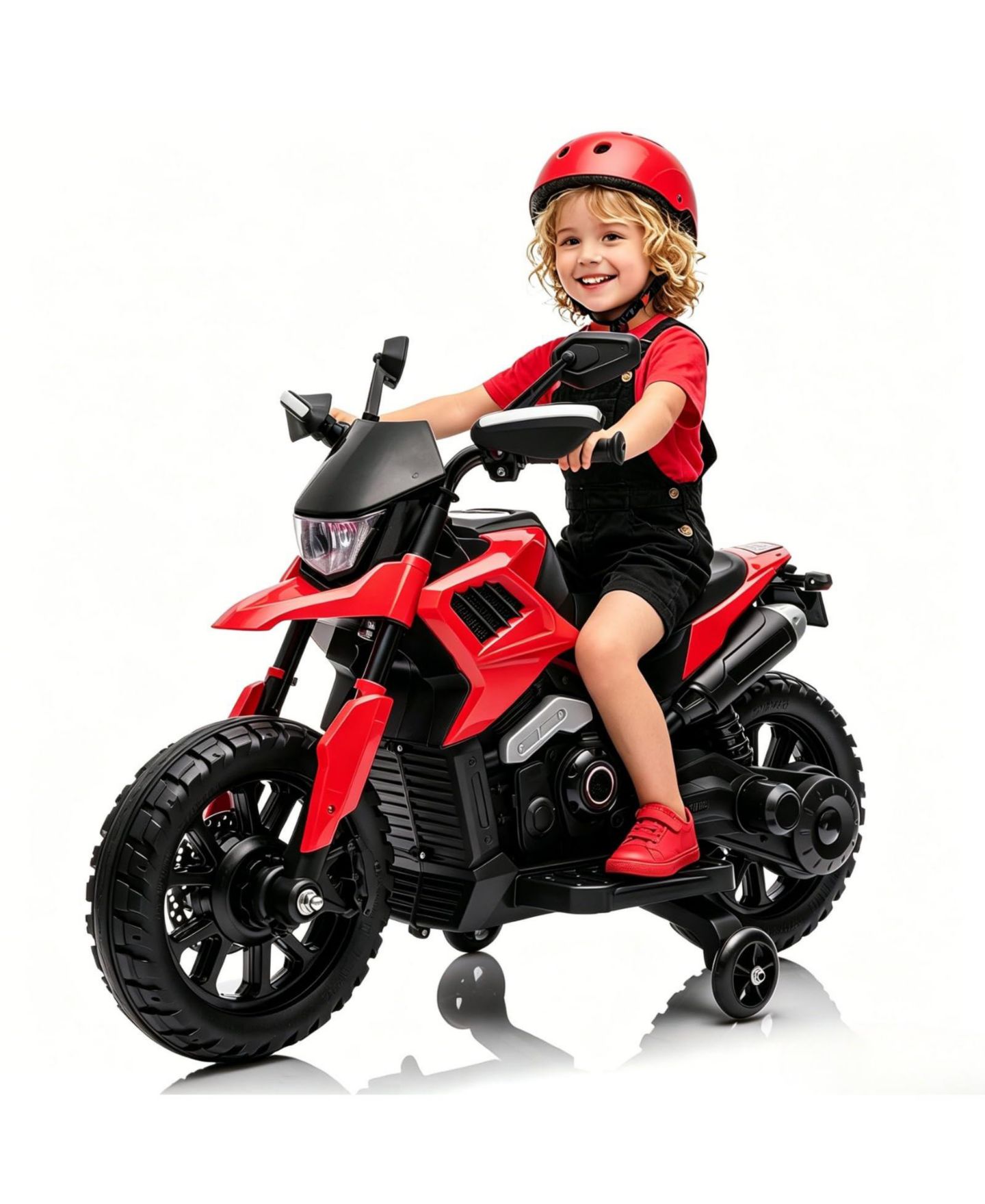 Детская игрушка homfan Large Electric Motorcycle Battery-Powered Gentle Start, 66 Lb. Capacity, от 4 лет, цвет: Красный — фото 7