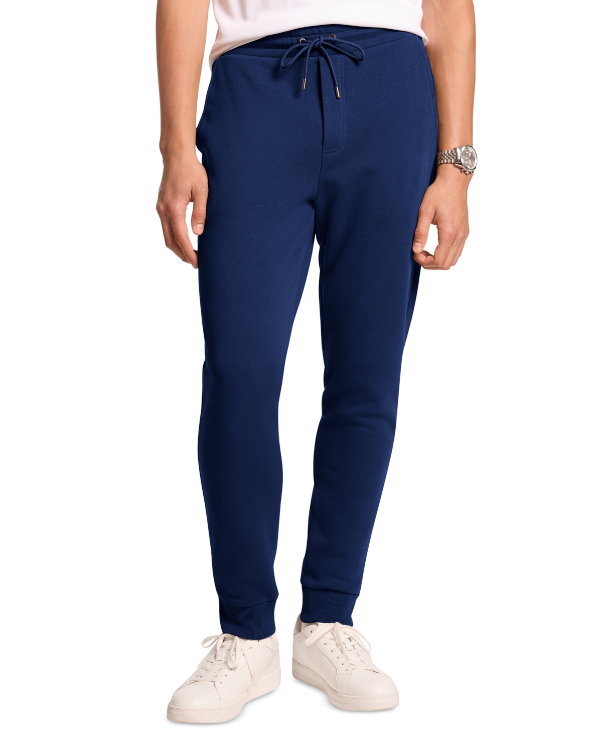 Michael Kors Men's Tapered Cotton-Blend Stretch Joggers - Midnight