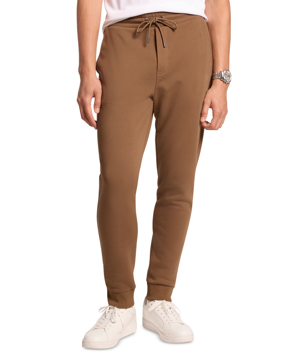 Michael Kors Men's Tapered Cotton-Blend Stretch Joggers - Duffle