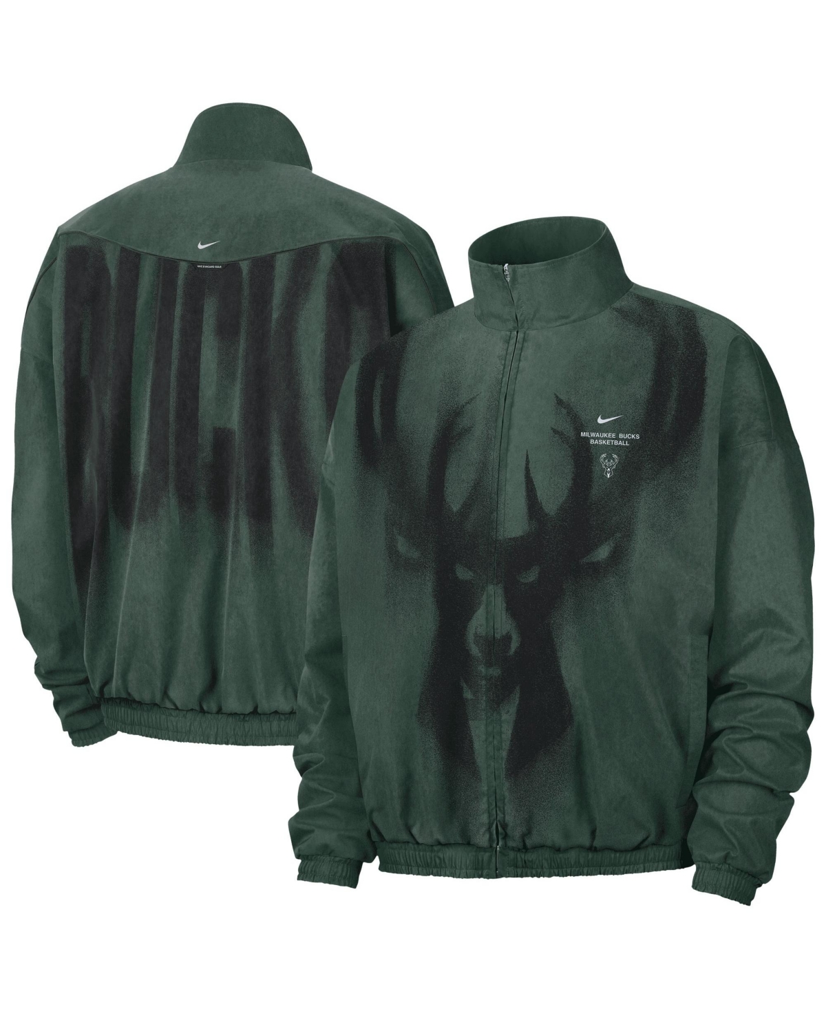 Nike Men's Hunter Green, Black Milwaukee Bucks 2026 Game Theather Loud On Court Anthem Jacket - Hunter Green, Black
