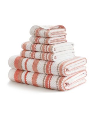 Sutton Stripe Cotton 6-Piece Towel Set