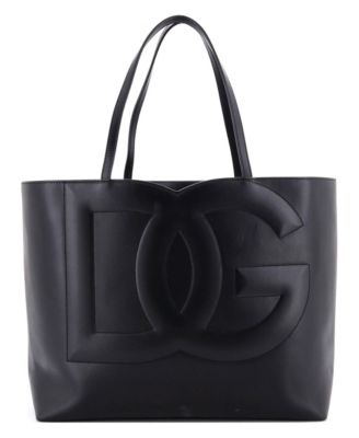 Pre-Owned Dolce and Gabbana Medium DG Logo Shopper Tote Leather