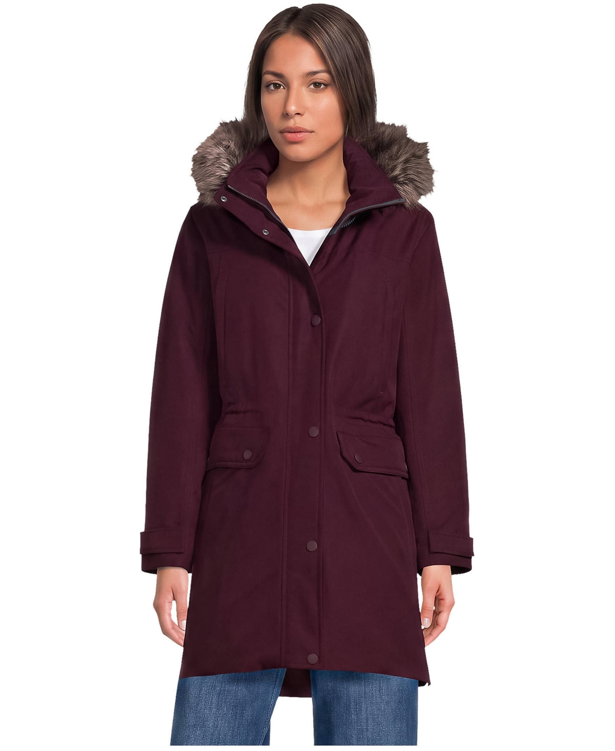 Lands' End Women's Expedition Down Waterproof Winter Parka - Lush burgundy