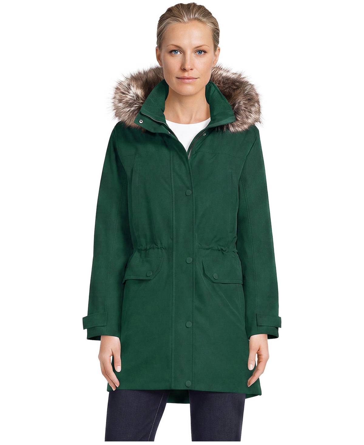 Lands' End Women's Expedition Down Waterproof Winter Parka - Pine