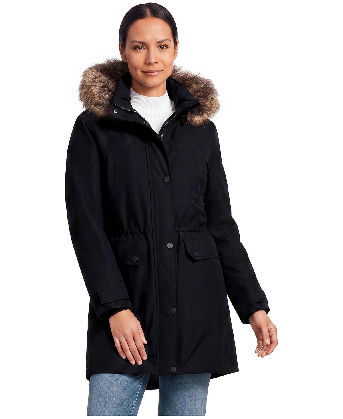 Lands' End Women's Expedition Down Waterproof Winter Parka - Black/black