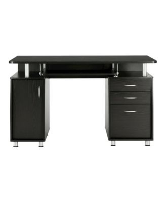 Finish Computer Desk With Storage And Spacious Work Surface