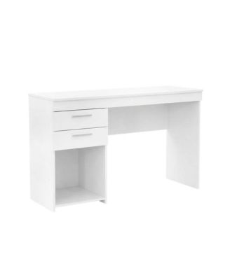 home office workstation with storage and spacious design