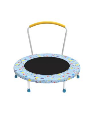 36-Inch Mini Trampoline with Curved Handle, 150-Pound Capacity, Ages 1-6