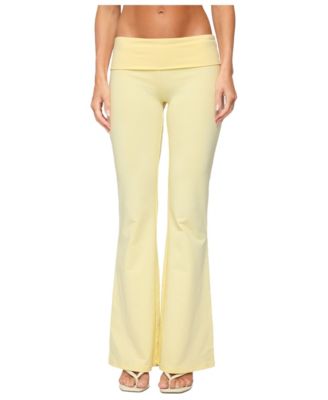 Women's Honey Foldover-Waistband Flared-Leg Leggings