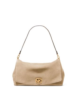 Bryant Extra-Large Turn-Lock Leather Shoulder Handbag