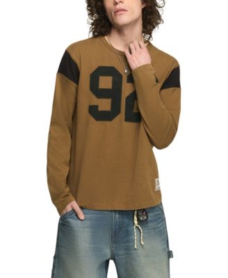 Men's Long-Sleeve Football Crewneck T-Shirt