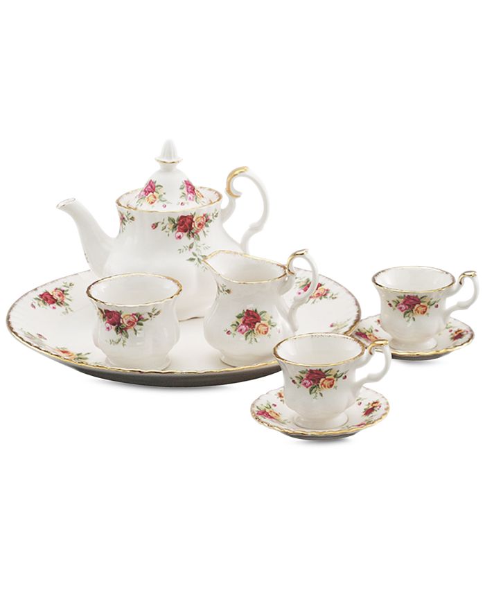 Imperial I12-660B, Porcelain Tea Set for 6, 6 Teacups (8 Oz) and 6