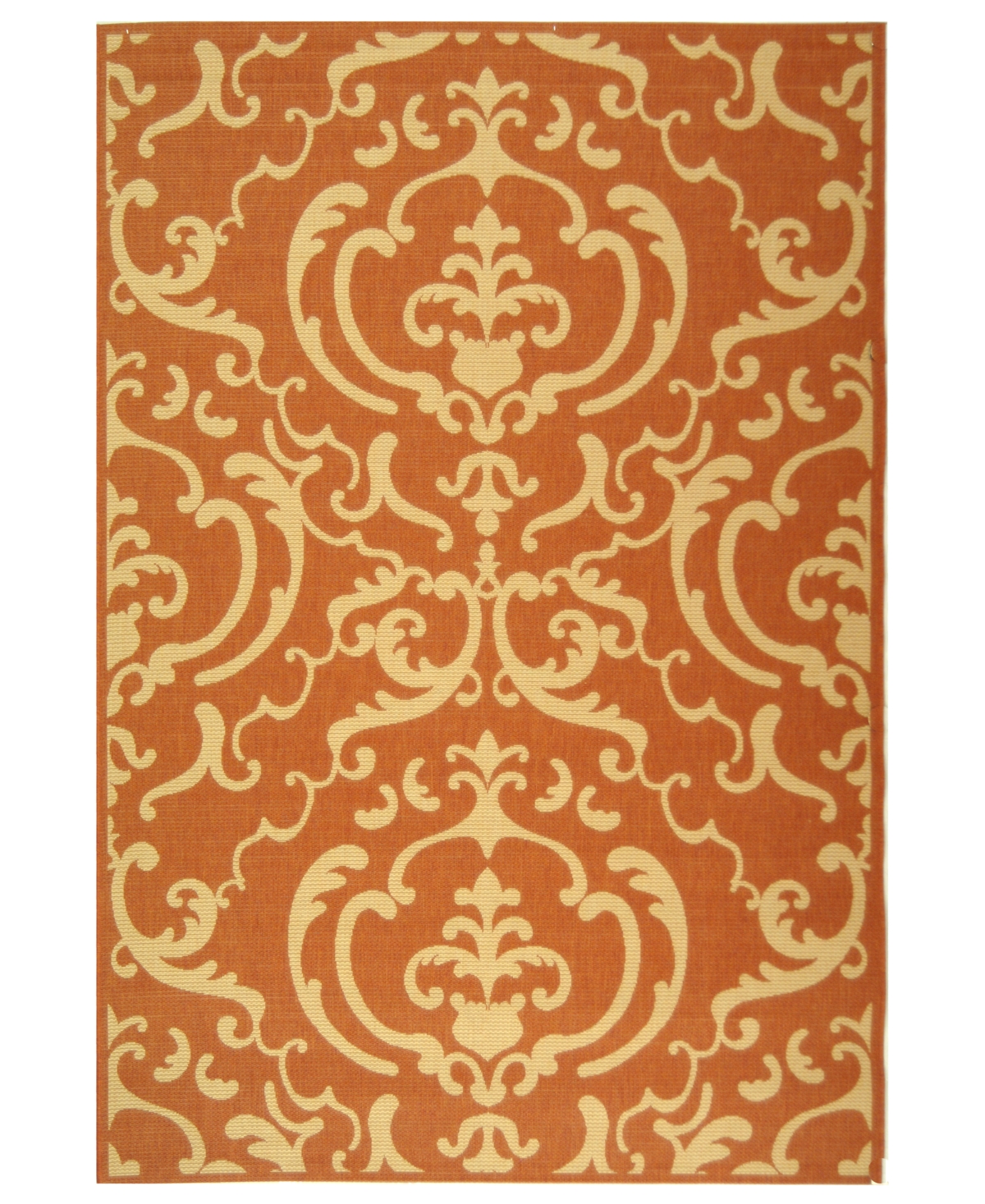 Manufacturer'S Closeout! Safavieh inCourtyardin Indoor/Outdoor CY2663-3202 Orange/Beige Area Rug, 5' 3in Round - Orange/Beige