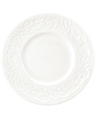 Lenox Dinnerware, Set of 4 Opal Innocence Carved Dessert Plates - Macy's