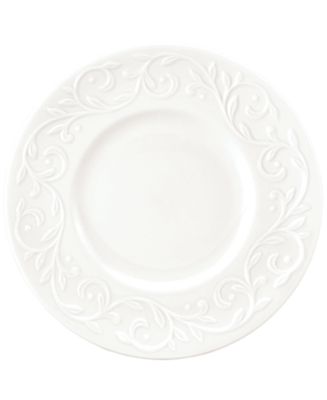Lenox Dinnerware, Set of 4 Opal Innocence Carved Dessert Plates - Macy's