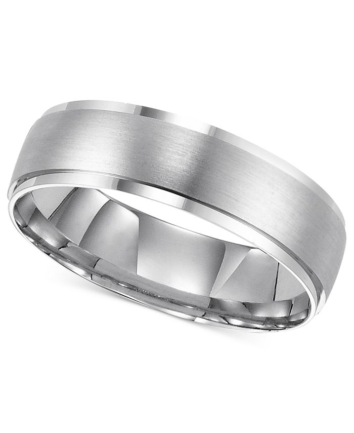 Macy's - 14k White Gold Ring, 6mm Comfort Fit Wedding Band