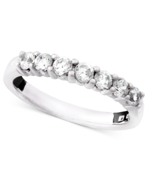 image of Seven Diamond Band Ring in 14k Yellow or White Gold (1/2 ct. t.w.)