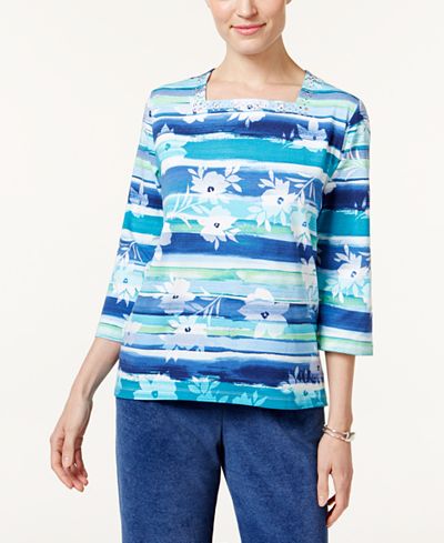 Alfred Dunner Adirondack Trail Striped Top