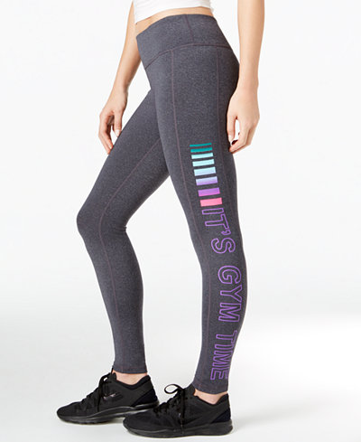 Ideology It's Gym Time Graphic Leggings, Only at Macy's