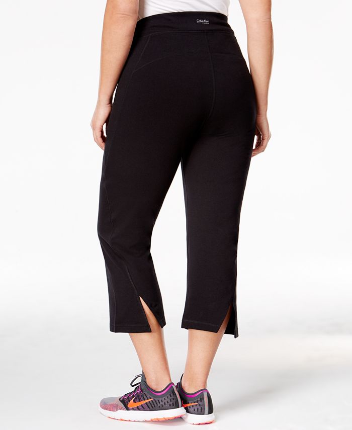 Calvin Klein Plus Size Slimming High-Waisted Capri Leggings - Macy's
