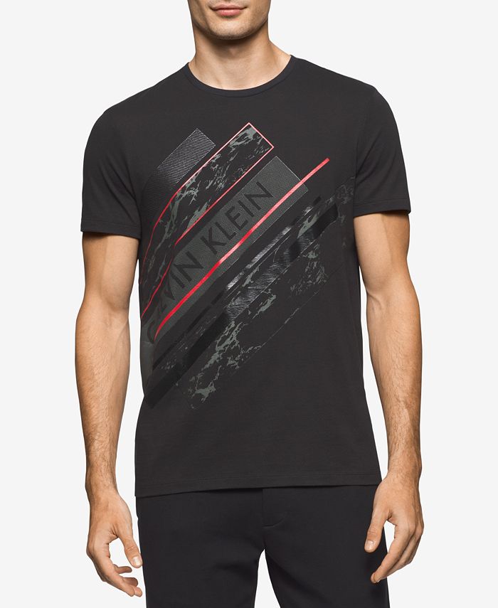 Calvin Klein Men's Graphic-Print T-Shirt & Reviews - T-Shirts - Men ...