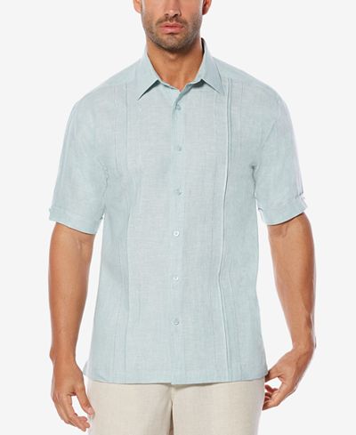 Cubavera Men's Cross-Dye 100% Linen Slub Shirt
