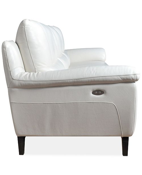 Furniture Stefana 3Pc. Leather Sectional Sofa with 2 Power Recliners