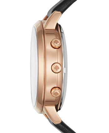 kate spade new york Women s Metro Grand Black Leather Strap Hybrid