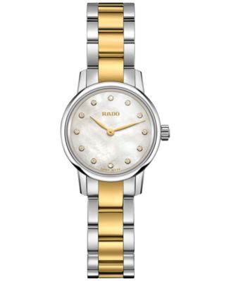Rado - Women's Swiss Coupole Classic Diamond Accent Two-Tone Stainless Steel Bracelet Watch 21mm R22890952