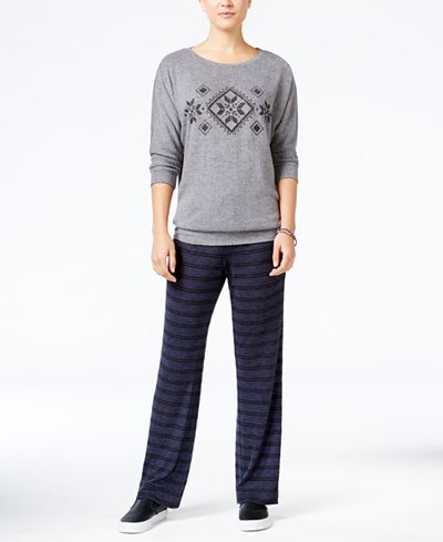 Hippie Rose Juniors' Graphic Top & Soft Pants