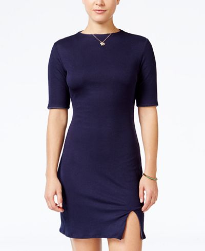 Teeze Me Juniors' Reversible Knit Slit Dress