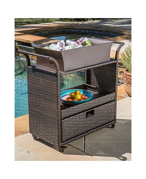 Noble House Aldin Bar Cart, Quick Ship Furniture Macy's