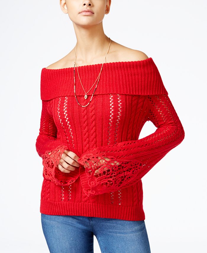 Macy's off the shoulder sweater on sale