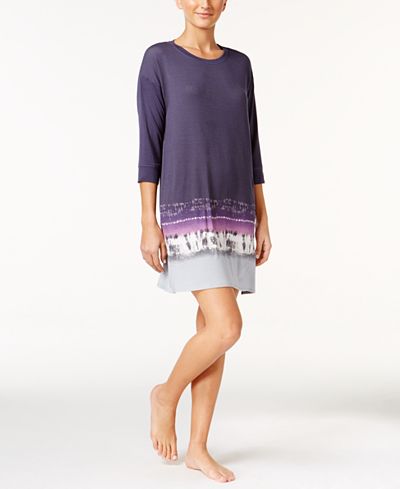 DKNY Resort Border-Print Lounge Sleepshirt