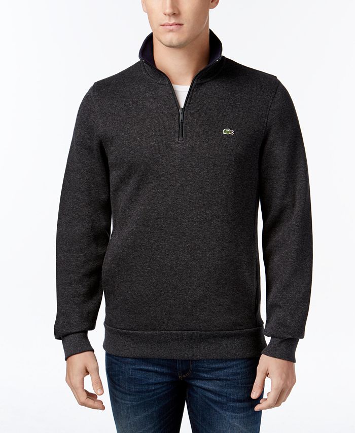 Lacoste Long-Sleeve Half-Zip Sweatshirt & Reviews - Sweaters - Men - Macy's
