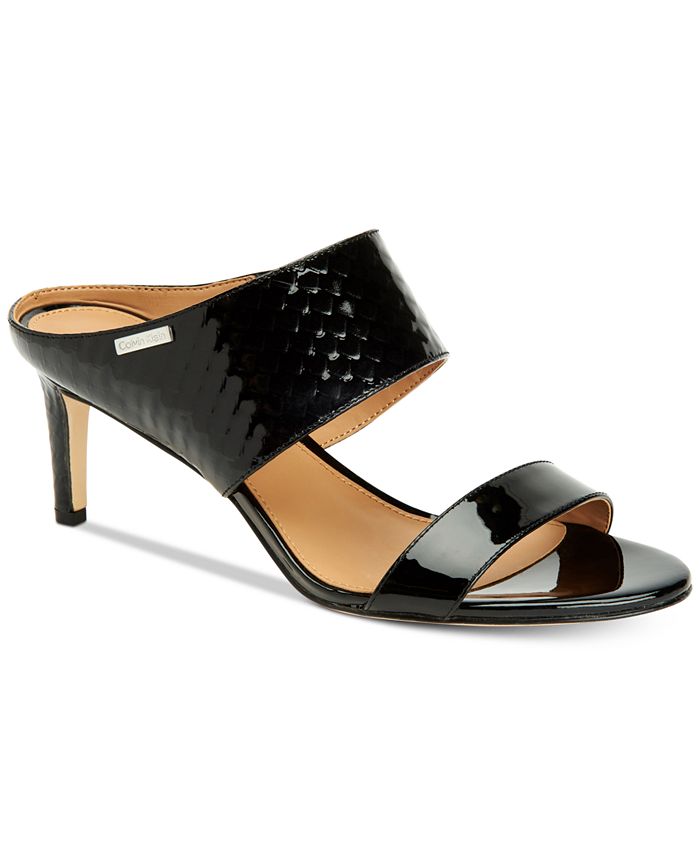Calvin Klein Women's Cecily Slip On Heeled Dress Sandals & Reviews - Sandals  - Shoes - Macy's
