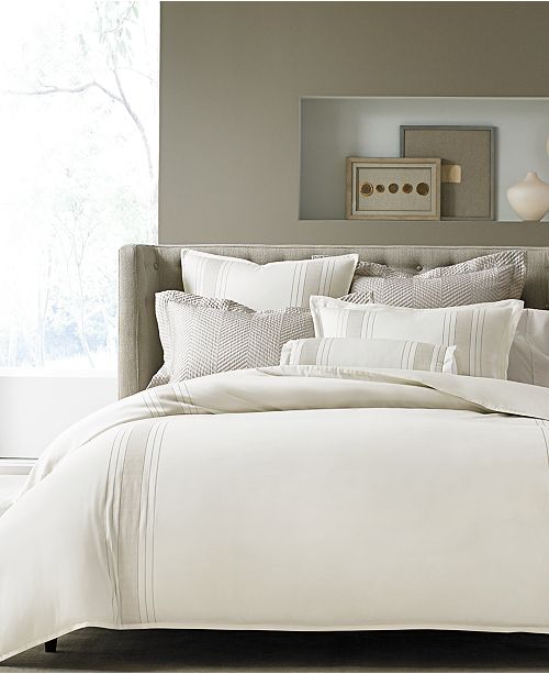 Hotel Collection CLOSEOUT! Woven Accent King Duvet Cover, Created for