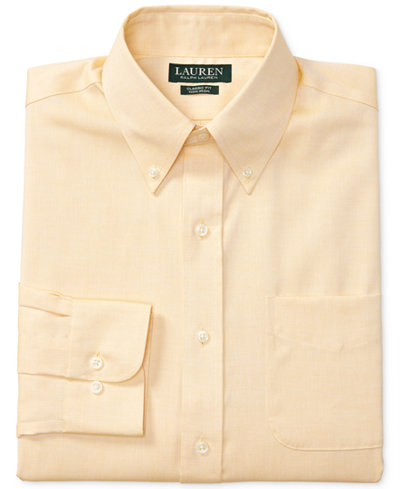 Lauren Ralph Lauren Men's Classic/Regular Fit Non-Iron Pinpoint Oxford Dress Shirt